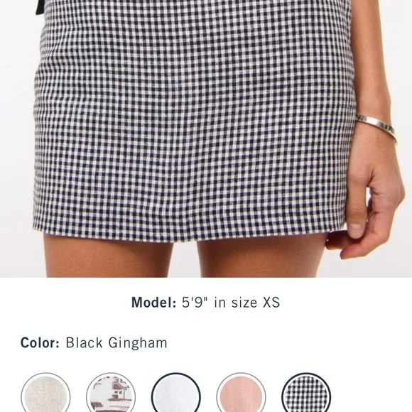 Abercrombie Black and White Gingham Sleeveless Top and Skirt Set XS new w/o tags - Picture 5 of 5